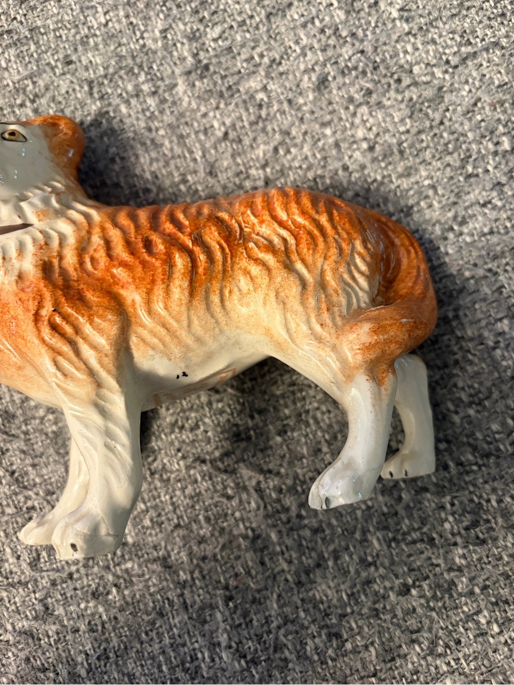 Antique Staffordshire Porcelain Collie Dog Victorian England Figurine - Picture 6 of 7